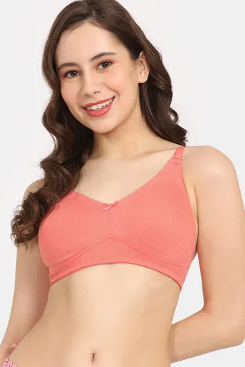 Buy Rosaline Cyber Grove Everyday Double Layered Non Wired 3/4th Coverage T-Shirt Bra - Ember Glow
